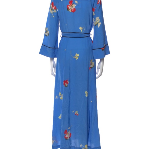 Ganni Joycedale Blue Dress Margot Robbie - Picture 5 of 12